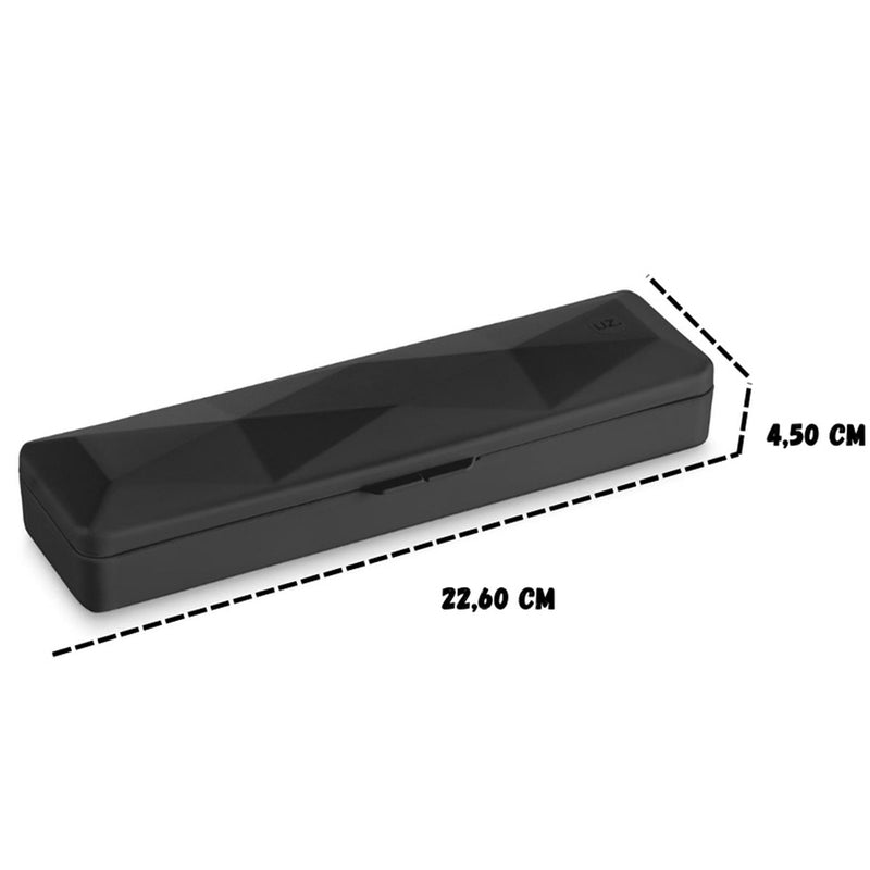 4 Estojo Multiuso Plástico Porta Escova de Dente e Pasta Preto Viagem Bolsa UZ