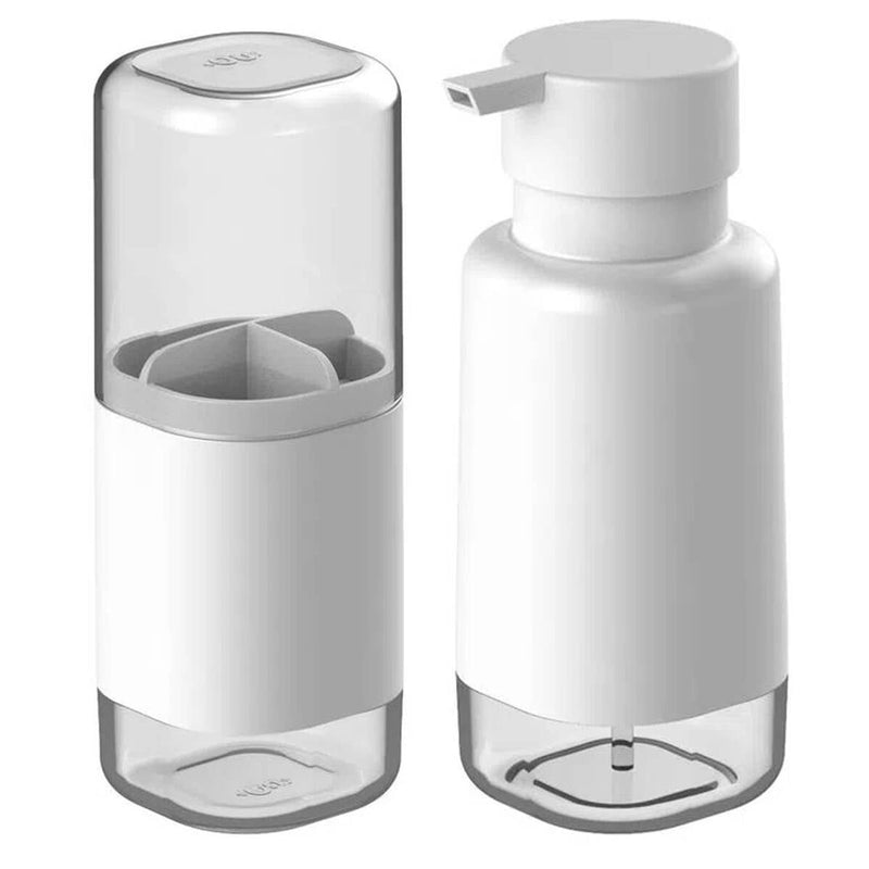 Conjunto para Banheiro Suporte para Escovas e Dispenser de Sabonete Líquido 500ml Dual OU Branco