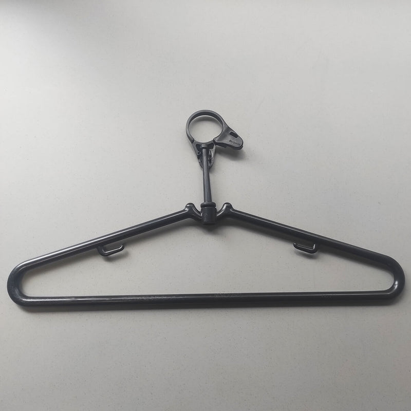 50 Cabides Antifurto Fixo Hotel Preto Clássico Inteligente de Roupas Alças 44,5cm