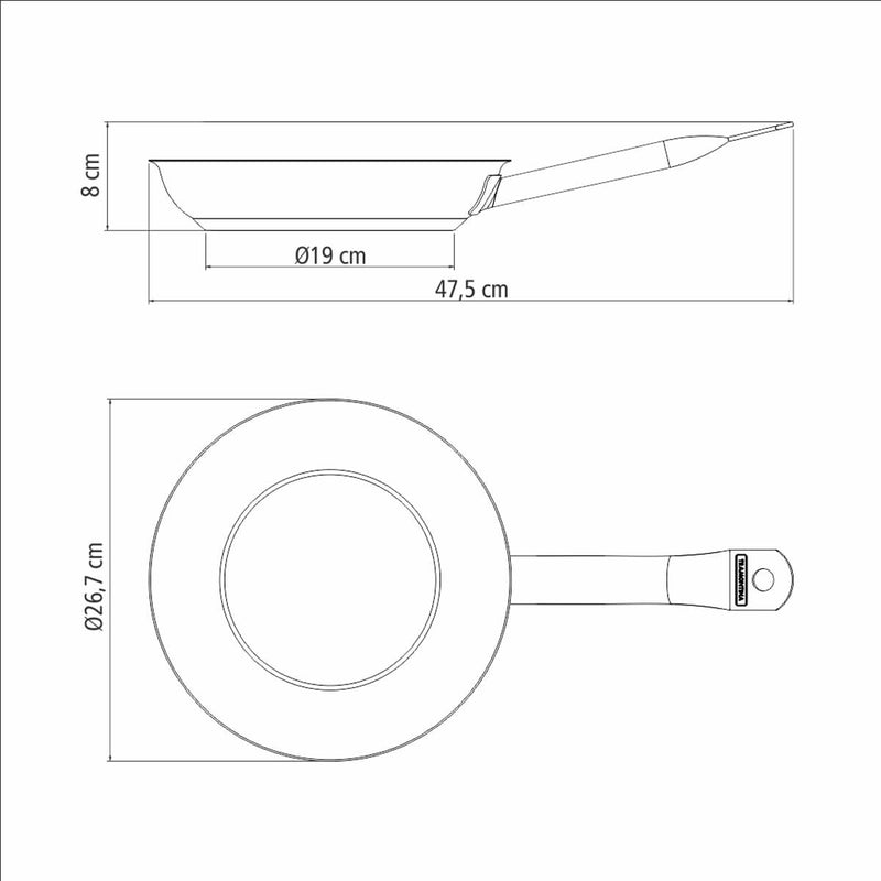 Jogo de Panelas Tramontina Professional Inox Fundo Triplo 5pçs Caçarolas Frigideira Cozi-Vapore