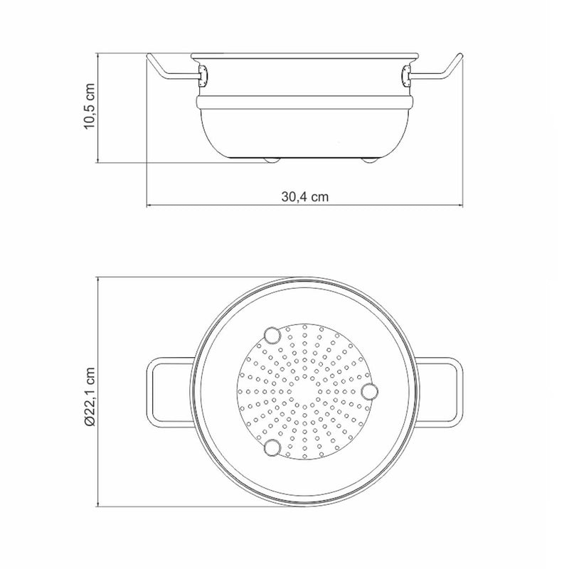 Jogo de Panelas Tramontina Professional Inox Fundo Triplo 5pçs Caçarolas Frigideira Cozi-Vapore