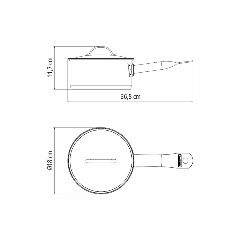 Jogo de Panelas Tramontina Professional Inox Fundo Triplo 5pçs Caçarolas Frigideira Cozi-Vapore