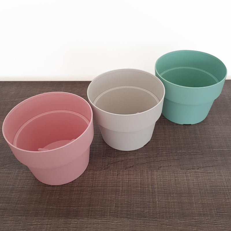 Conjunto 3 Vasos De Flores Para Sala Vaso De Flor Pequeno Rosa Bege Verde