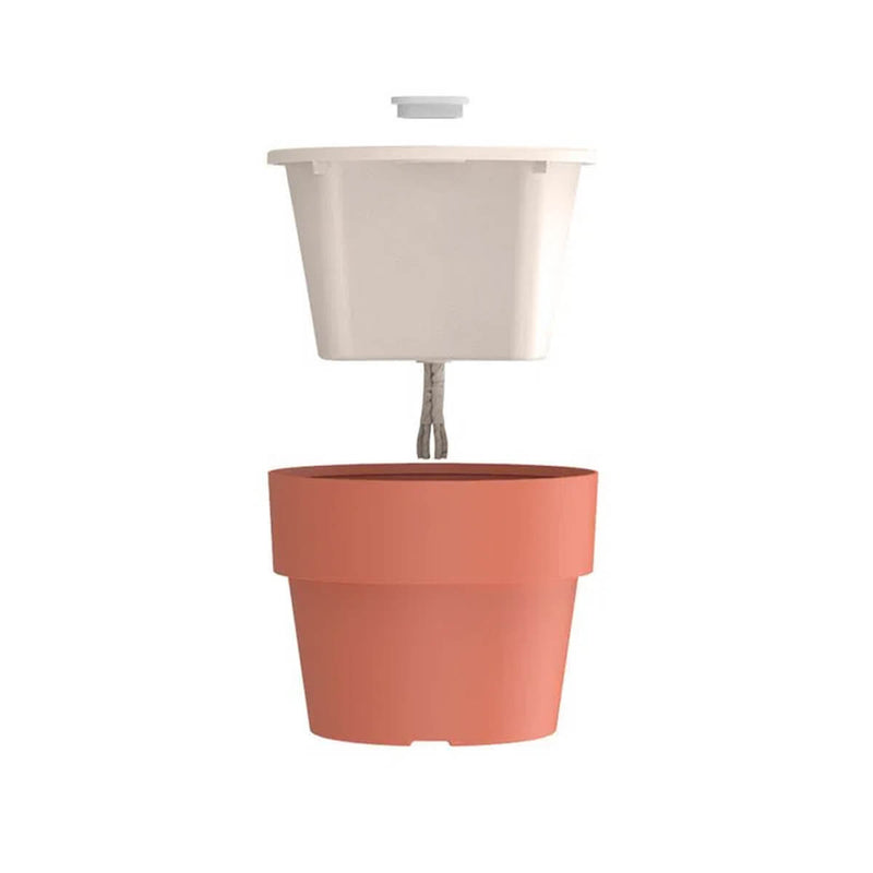 Vaso G Auto Irrigável Planta Plantar Flor Tempero Jardim Casa Terracota