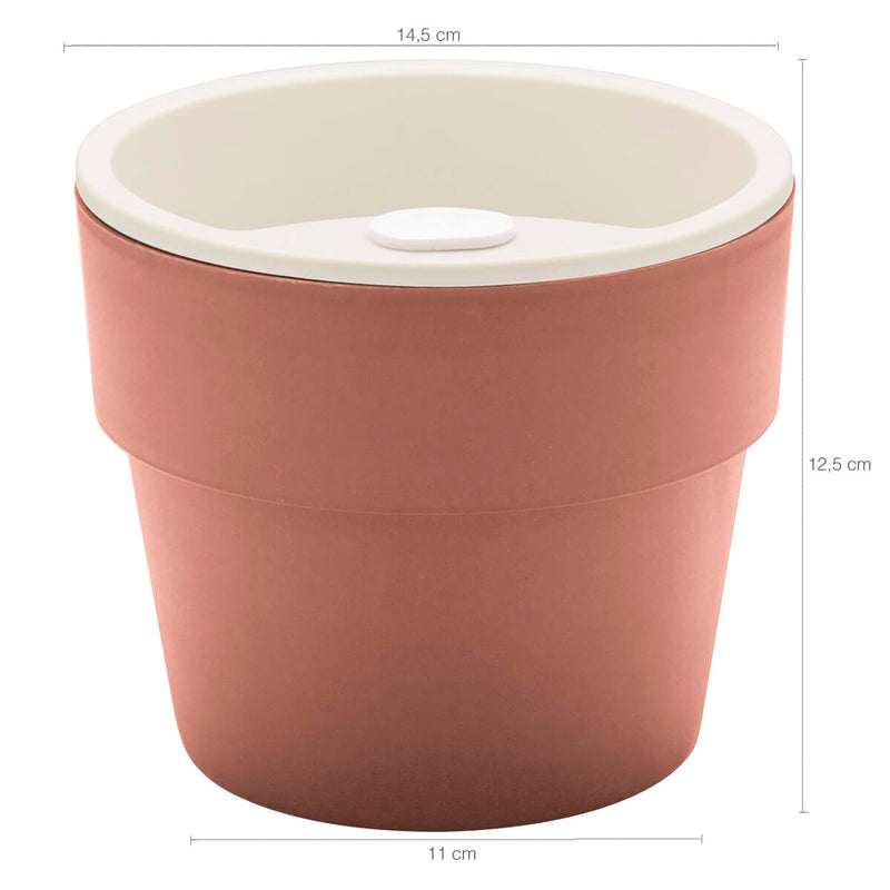 Vaso G Auto Irrigável Planta Plantar Flor Tempero Jardim Casa Terracota