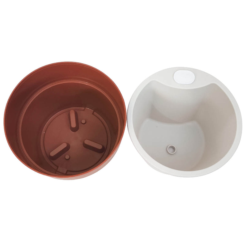 Vaso G Auto Irrigável Planta Plantar Flor Tempero Jardim Casa Terracota