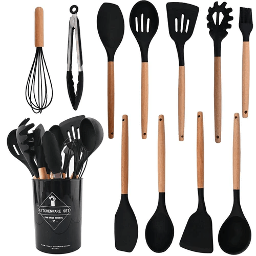 Kit de Utensílios de Silicone Premium